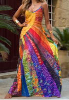Wzorzysta Kleid maxi na ramiączkach Summer Sun Gelb