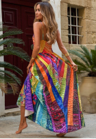 Wzorzysta Kleid maxi na ramiączkach Summer Sun Gelb