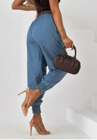 Material Hose joggery z paskiem Sea Free Hellblau