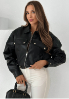 Skórzana Jacke bomberka Less Is More Mokkafarben