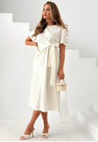 Kleid maxi z wiązaniem Stay With You Camel