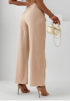 Material Hose wide leg Sand Club Beige