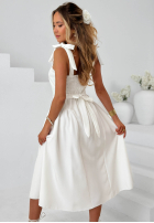 Kleid midi na wiązanych ramiączkach Sunset Aura Weiß