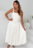 Kleid midi na wiązanych ramiączkach Sunset Aura Weiß