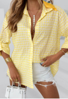 Hemd w kratę Just Believe Gelb