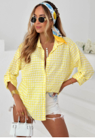 Hemd w kratę Just Believe Gelb