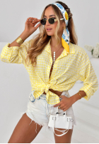 Hemd w kratę Just Believe Gelb