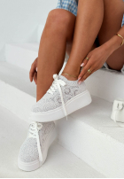 Koronkowe Sneaker Bianco Weiß