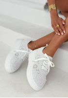 Koronkowe Sneaker Bianco Weiß