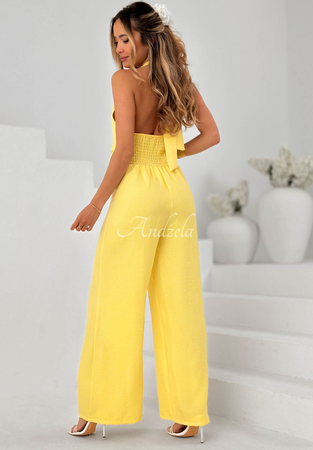 Langer Jumpsuit wide leg Sun Aura Gelb