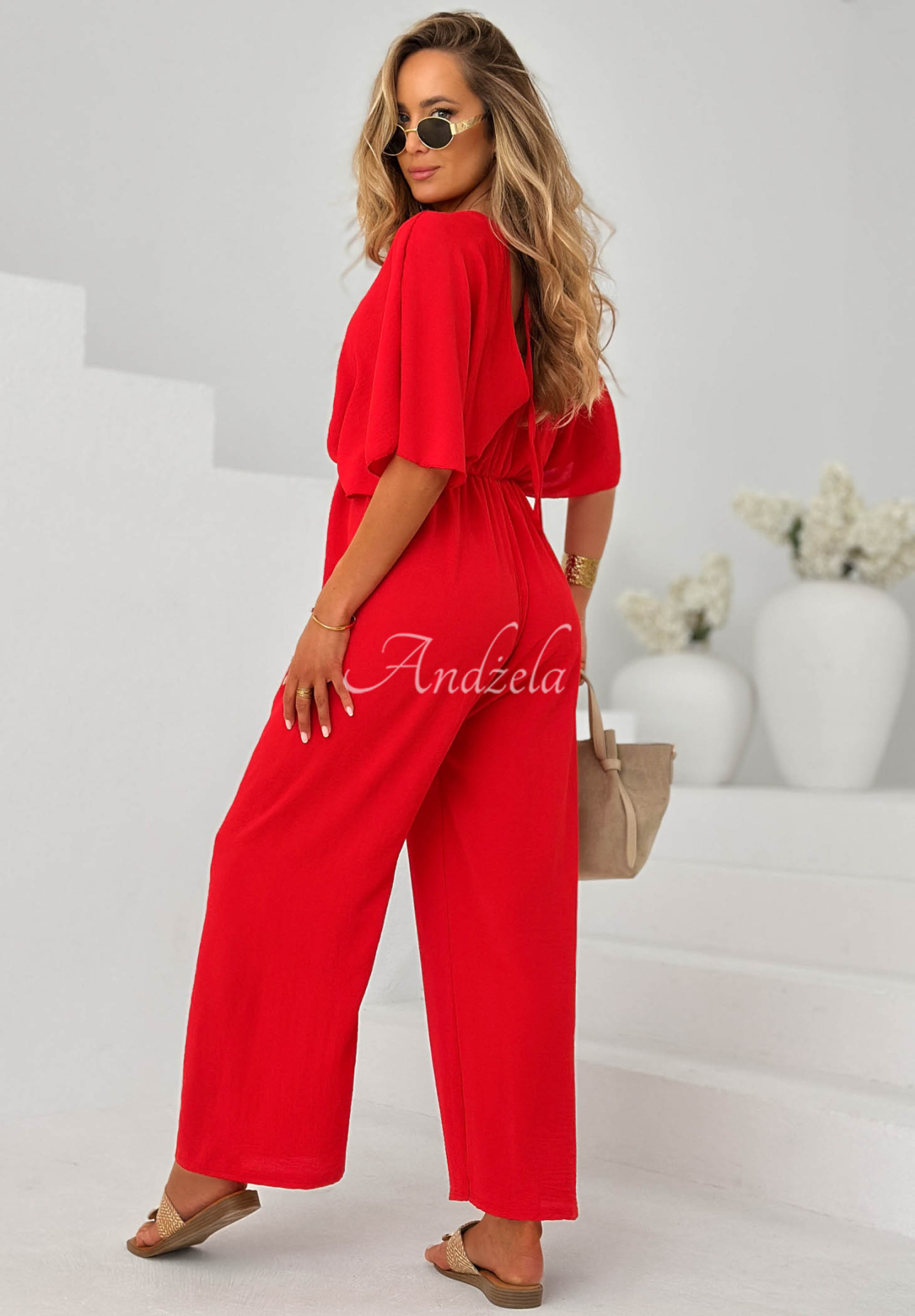 Langer Jumpsuit Forever Vacation Rot