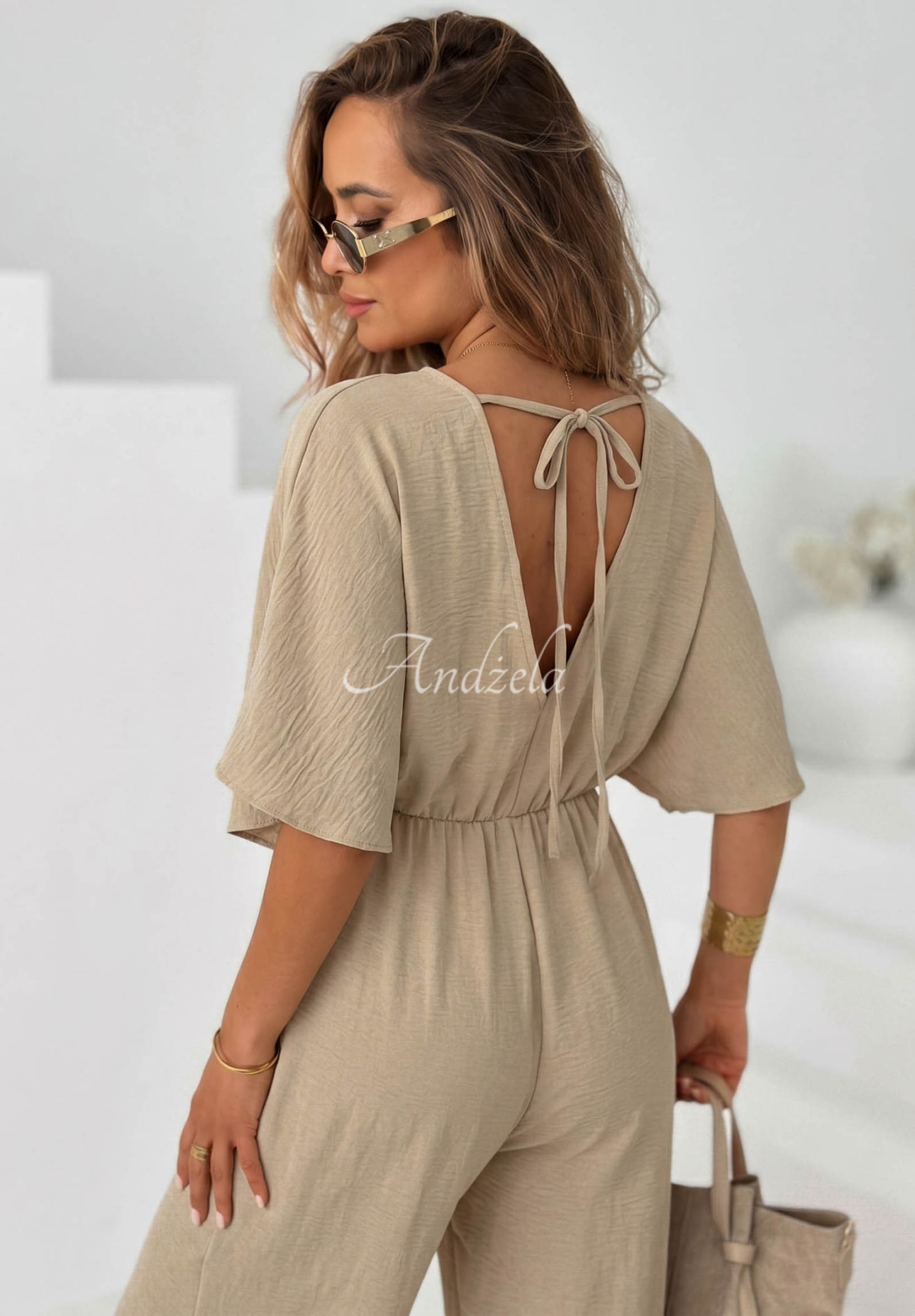 Langer Jumpsuit Forever Vacation Beige