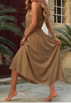 Kleid maxi na ramiączkach The Holiday Weiß