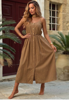 Kleid maxi na ramiączkach The Holiday Weiß