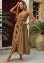 Kleid maxi na ramiączkach The Holiday Weiß