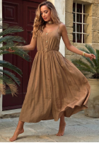 Kleid maxi na ramiączkach The Holiday Weiß