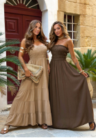 Kleid maxi bez ramiączek Cara Mia Kobaltblau