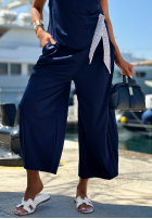 Set Bluse z wiązaną apaszką i Hose Sunny Dreams Mokkafarben