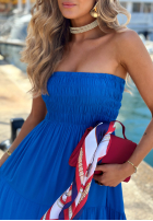 Kleid maxi bez ramiączek Cara Mia Kobaltblau