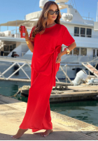 Set wiązana Bluse i Hose wide leg Elite Holiday Rot