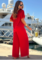 Set wiązana Bluse i Hose wide leg Elite Holiday Rot