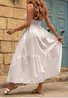 Bawełniana Kleid midi na ramiączkach Sunset Lagoon Camel