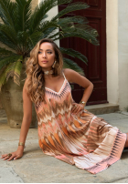 Wzorzysta Kleid na ramiączkach Sunny Sweet różowo-Schokoladenbraun