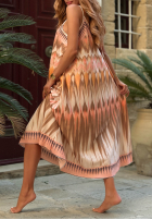Wzorzysta Kleid na ramiączkach Sunny Sweet różowo-Schokoladenbraun