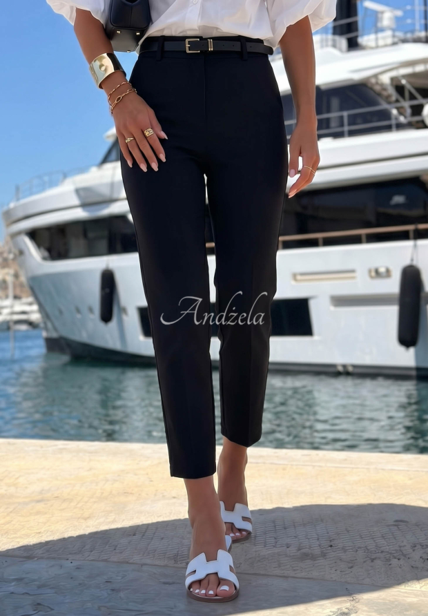 Baumwoll-Zigarettenhosen Sunny Bari Schwarz