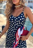 Kleid maxi na ramiączkach w Punkte Punta Cana Dunkelblau