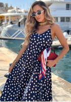 Kleid maxi na ramiączkach w Punkte Punta Cana Dunkelblau