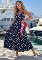 Kleid maxi na ramiączkach w Punkte Punta Cana Dunkelblau