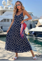 Kleid maxi na ramiączkach w Punkte Punta Cana Dunkelblau