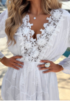 Haftowana Kleid z koronką boho Summer Lady Weiß