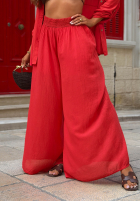 Material Hose wide leg Malta Delizia Rot