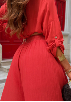 Material Hose wide leg Malta Delizia Rot