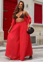 Material Hose wide leg Malta Delizia Rot