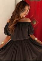 Bluse Kleid im spanischen Stil z bufkami Malta Delizia Rot