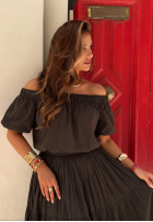 Bluse Kleid im spanischen Stil z bufkami Malta Delizia Rot