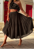 Rock maxi z gumką Taille Malta Delizia Rot