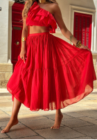 Rock maxi z gumką Taille Malta Delizia Rot