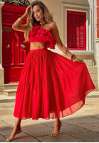Rock maxi z gumką Taille Malta Delizia Rot