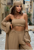Set 4w1 narzutka, Hose, top i Tuch Amore Bello Gelb