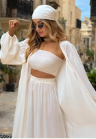 Set 4w1 narzutka, Hose, top i Tuch Amore Bello Gelb