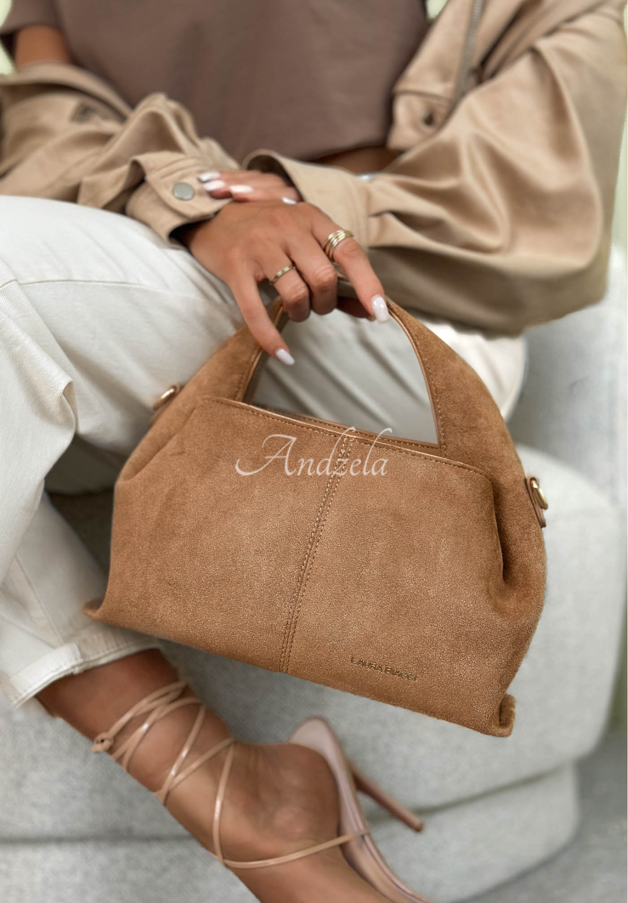 Wildledertasche Annabelle Camel