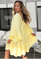Ażurowa Kleid z falbankami Summer Sweetie Rosa
