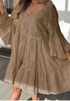 Ażurowa Kleid z falbankami Summer Sweetie Rosa