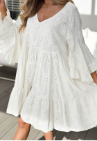 Ażurowa Kleid z falbankami Summer Sweetie Rosa