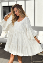 Ażurowa Kleid z falbankami Summer Sweetie Rosa