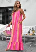 Wzorzysta Kleid maxi na ramiączkach Hello Sunshine różowo-Gelb